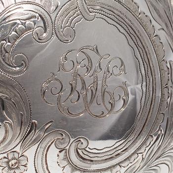 KAFFESERVIS, 3 delar, silver, Auran Kultasepät, Åbo 1915-1916. Tot. vikt ca 1290 g.