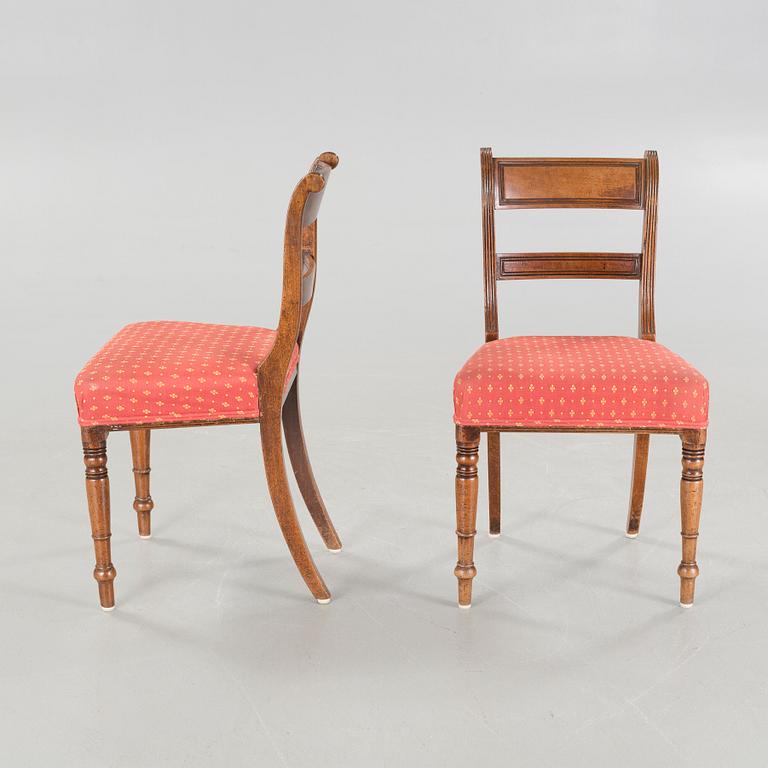 Six 19th century brittish regency chairs.