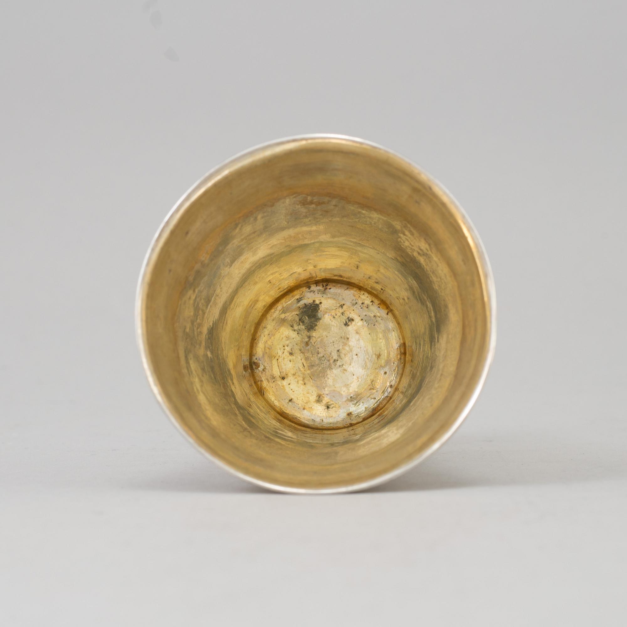 MARTIN SIMONIS,probably, Piteå, active 1756-9. A parcel gilt silver beaker.