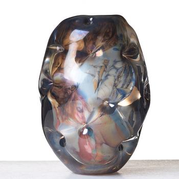 Per B. Sundberg, a unique "Fabula" glass vase, Orrefors, Sweden 2000.