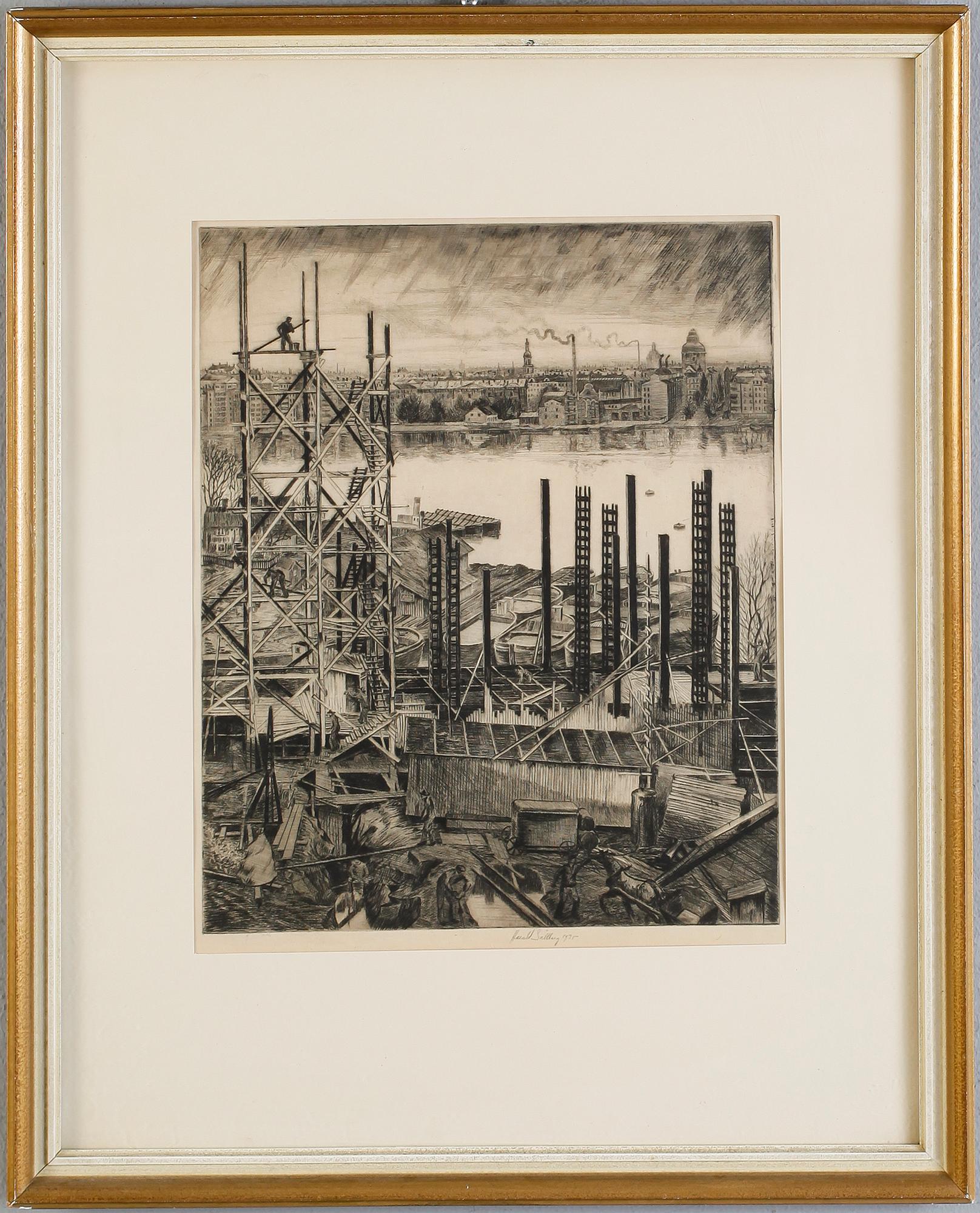 HARALD SALLBERG, etsning, signerad och daterad 1935.