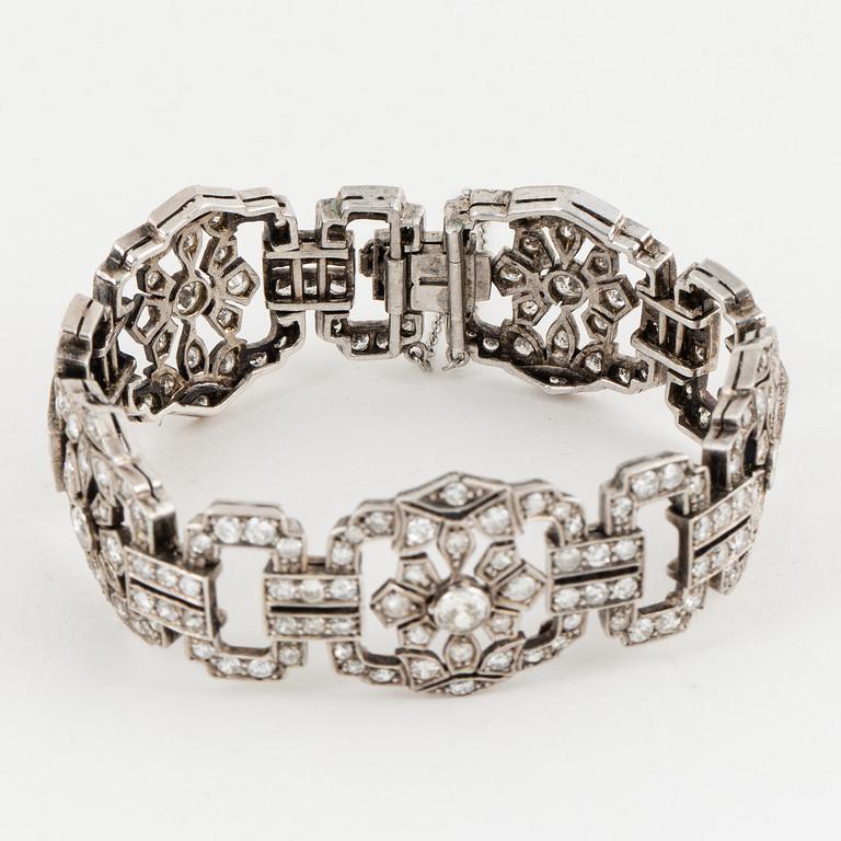 An old-cut diamond bracelet.