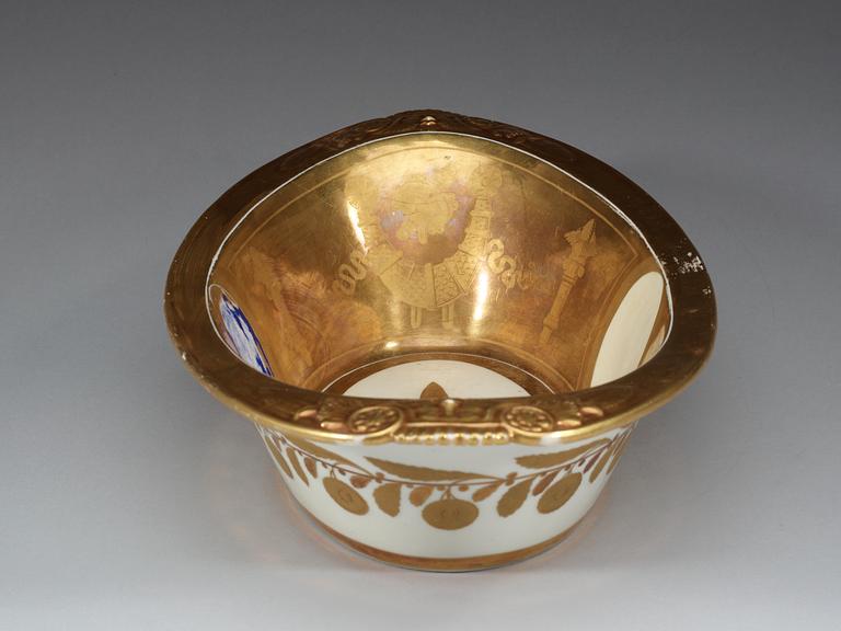 An Empire bowl, unmarked, presumably French, first half of 19th Century.