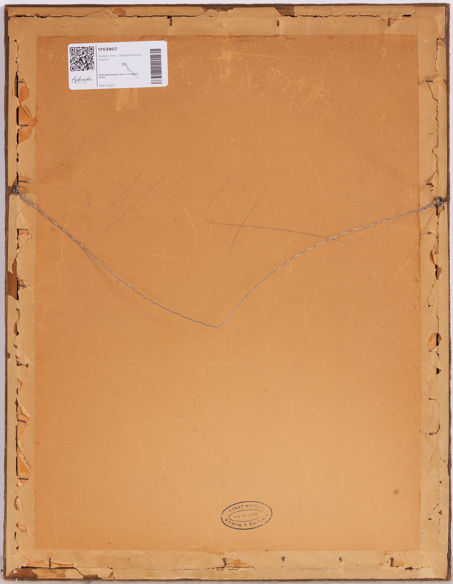 Anders Zorn, "Änkedrottning Sophia".