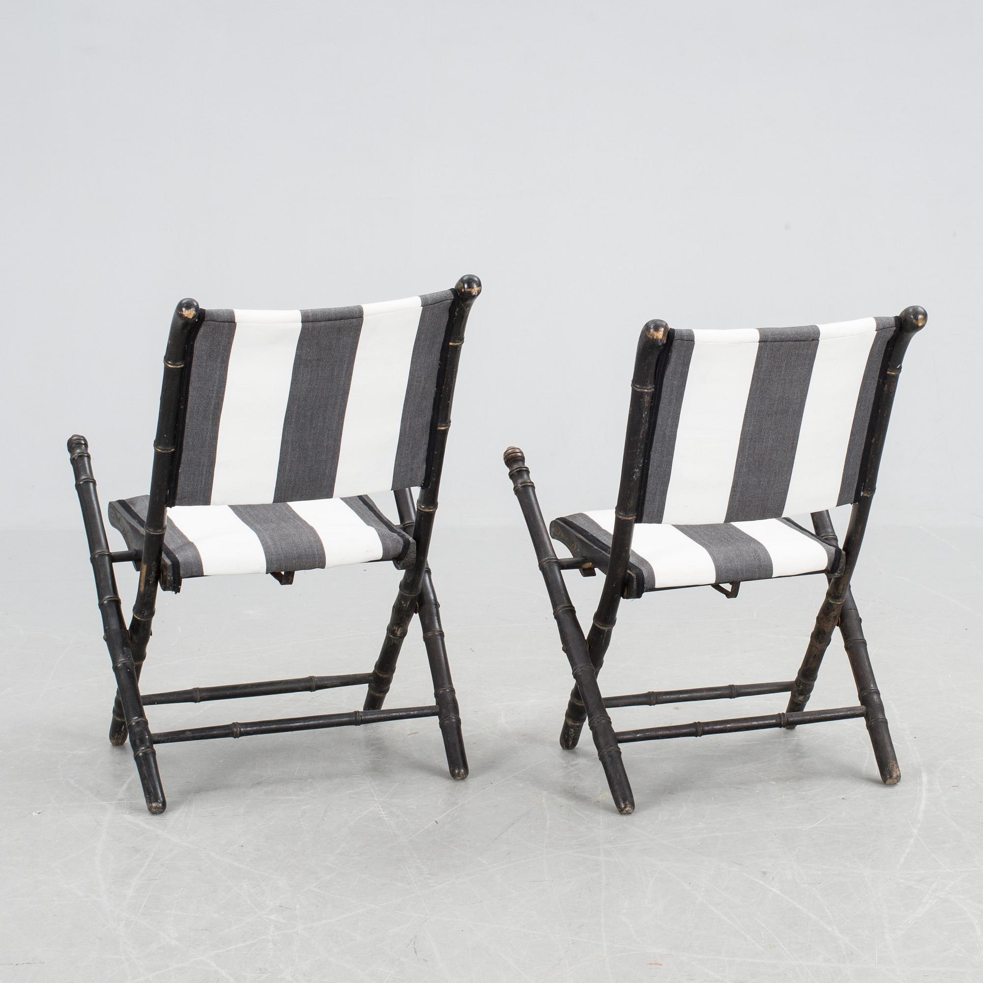 FÄLLSTOLAR, ett par, empire, 1800-talets första hälft.