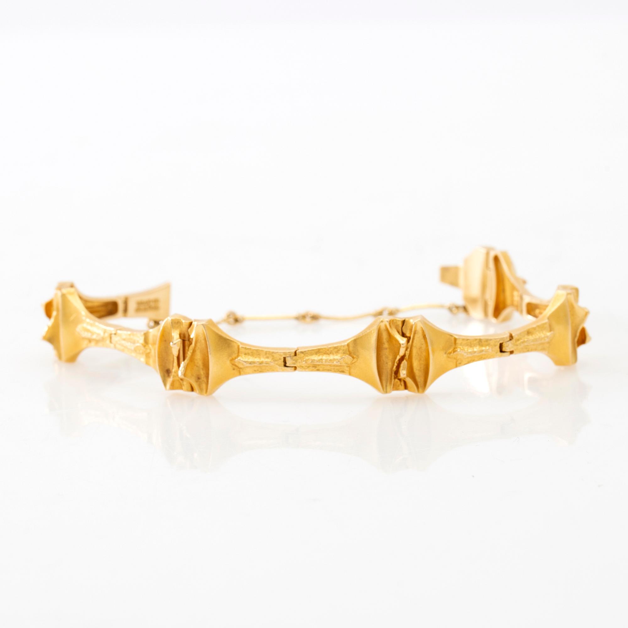Björn Weckström, bracelet "Gaia" 18K gold, Lapponia 1978.
