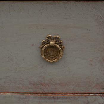 A mid 19th century painted chest of drawers.