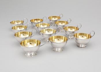 PUNSCHKOPPAR , silver, 12st, GAB, 1959, Vikt ca 396g.