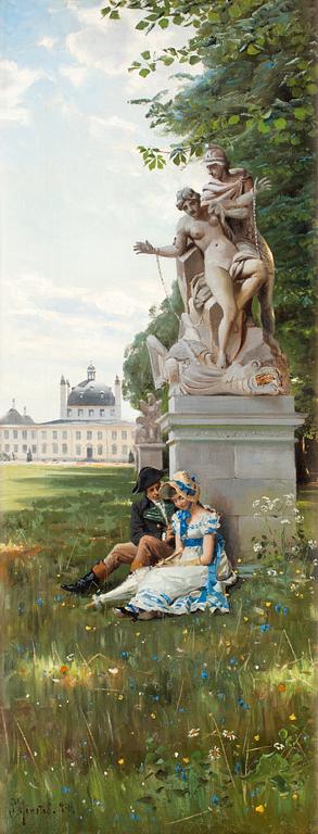 Peder Mork Mönsted, Romantic scene from Fredensborgs park.