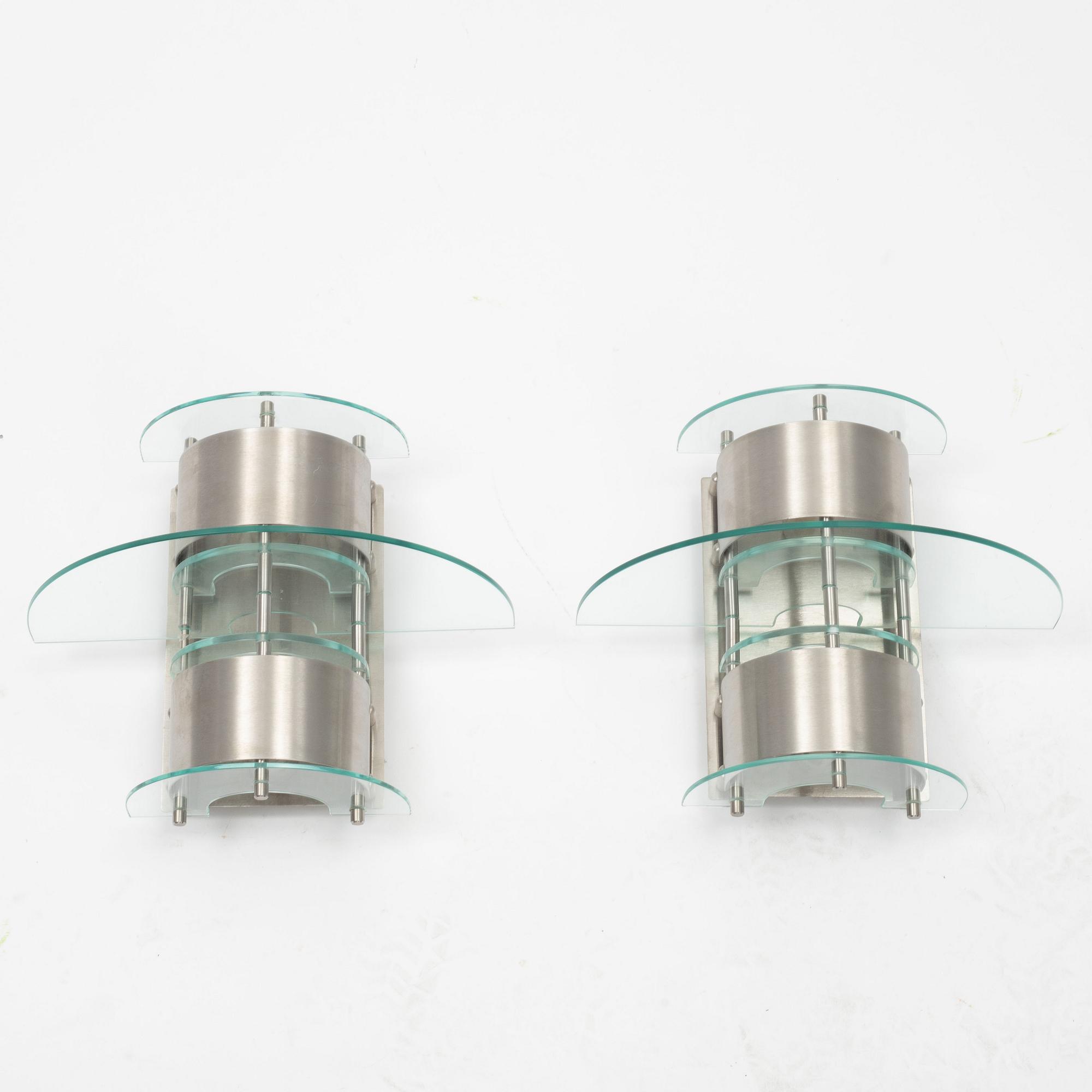 Louis Poulsen, a pair of model 'Mini Corona' wall lamps, Denmark.