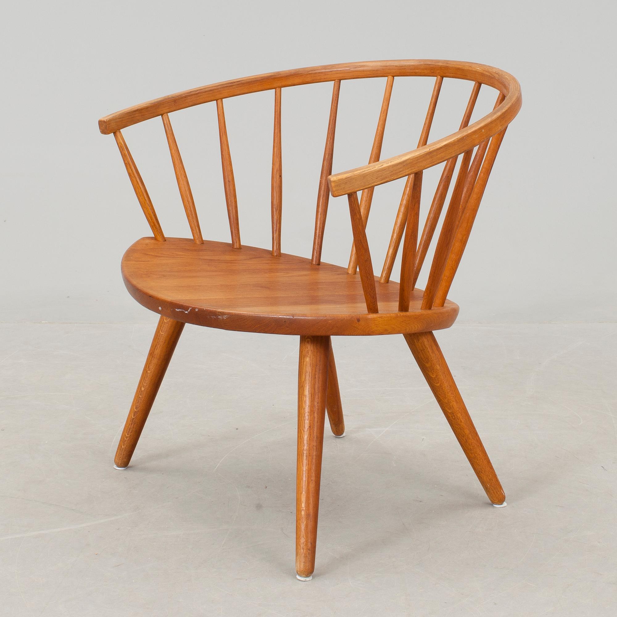 KARMSTOL, "Arka" Yngve Ekström. Modellen formgiven 1955, ej märkt.