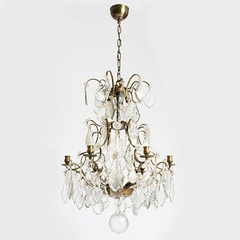 A Rococo style chandelier, first half of the 20th century.