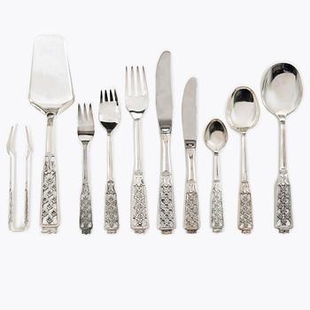GAB, a 113 piece 'Princess' silver cutlery service, Eskilstuna 1995.