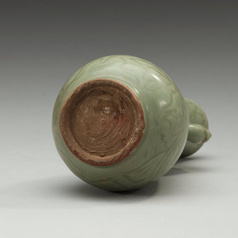 A celadon glazed vase, 18th Century or older.