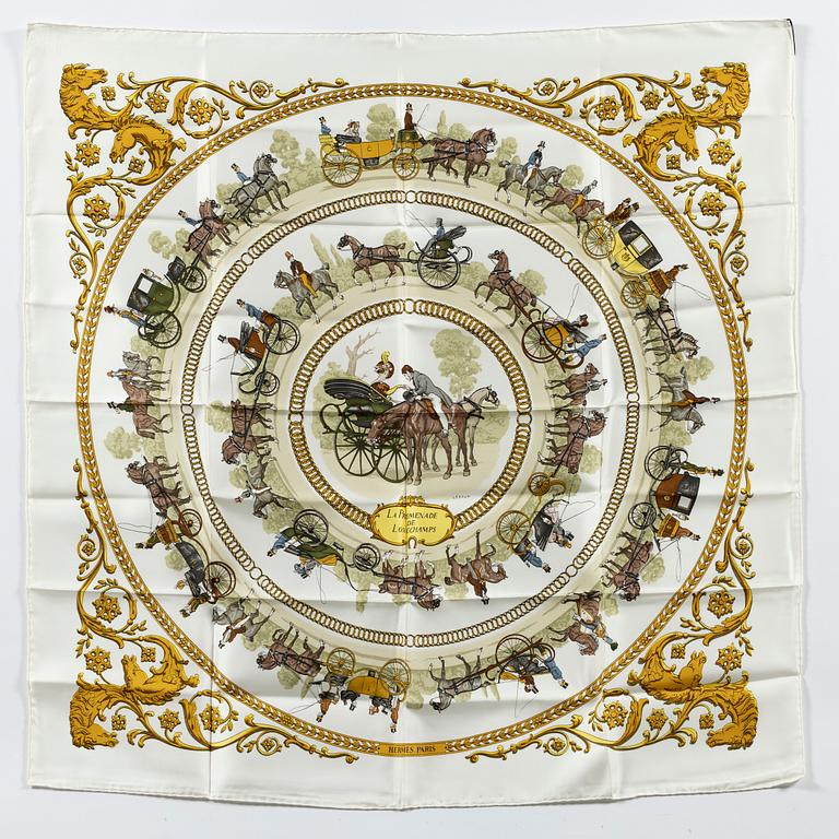 Hermès, scarf, "La Promenade de Longchamps".