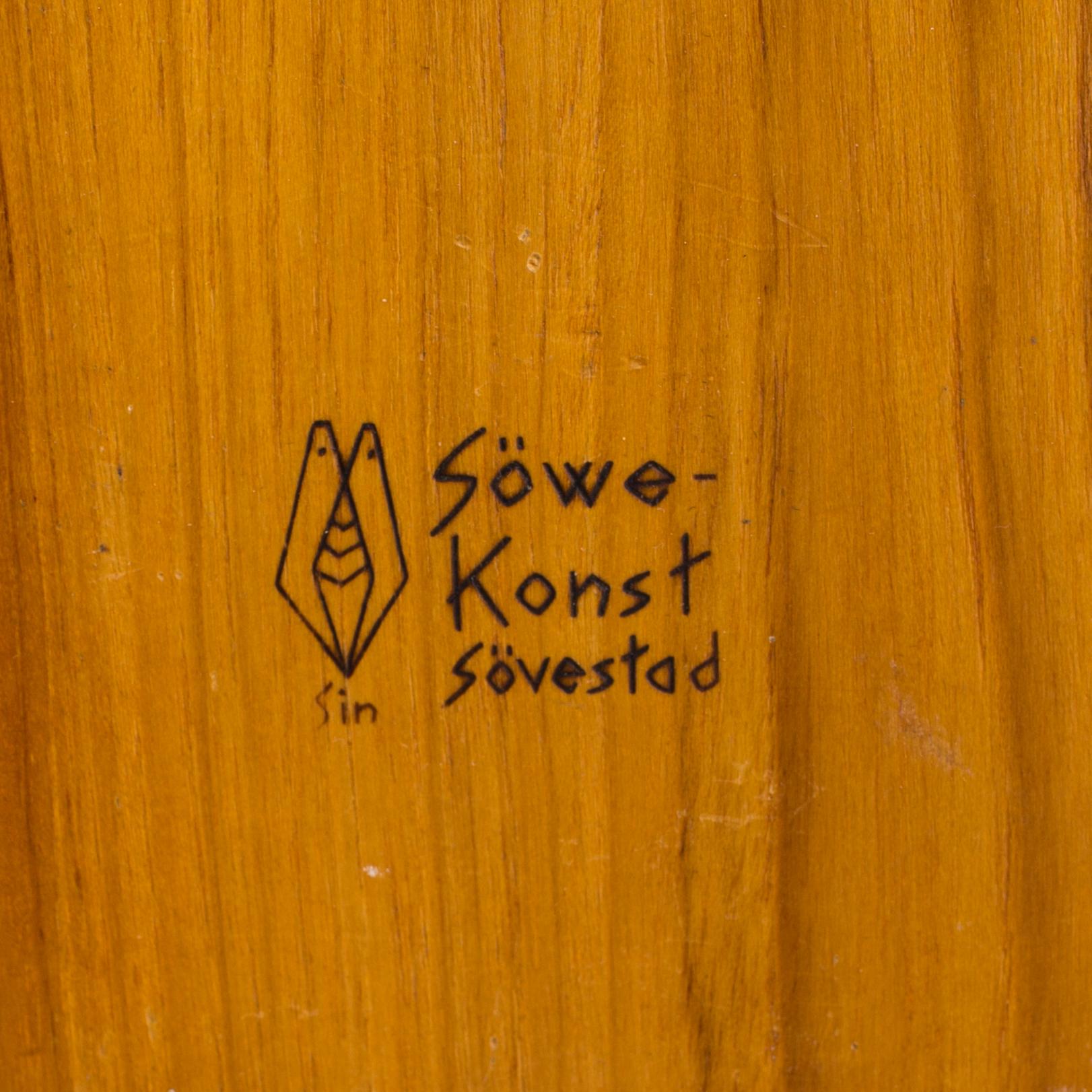 SIGVARD NILSSON, a teak bowl from Söwe-konst, Sövestad.