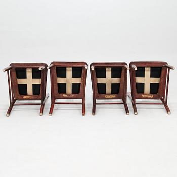 A set of four chairs, Suomen Tuoli-, Kalusto- ja Sorvaustehdas, Jyväskylä & Muurame, Finland 1906-10.