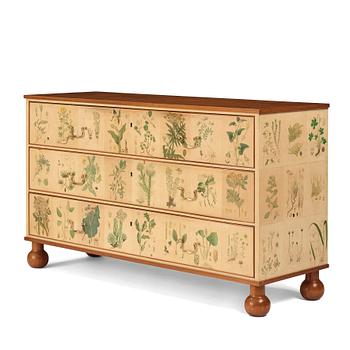 Josef Frank, a "Flora" chest of drawers, Firma Svenskt Tenn, Sweden ca. 1940.