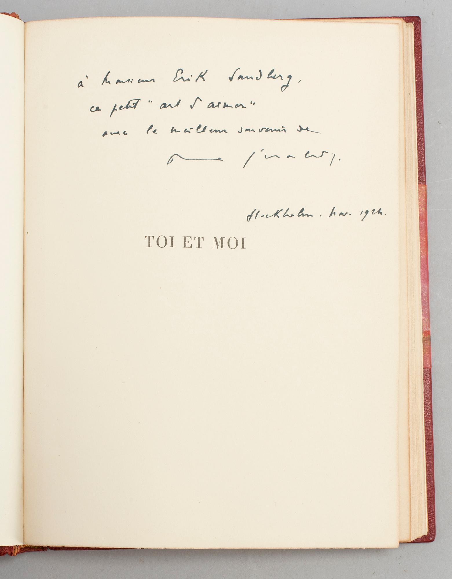 BOOK, Inscribed by Zola.