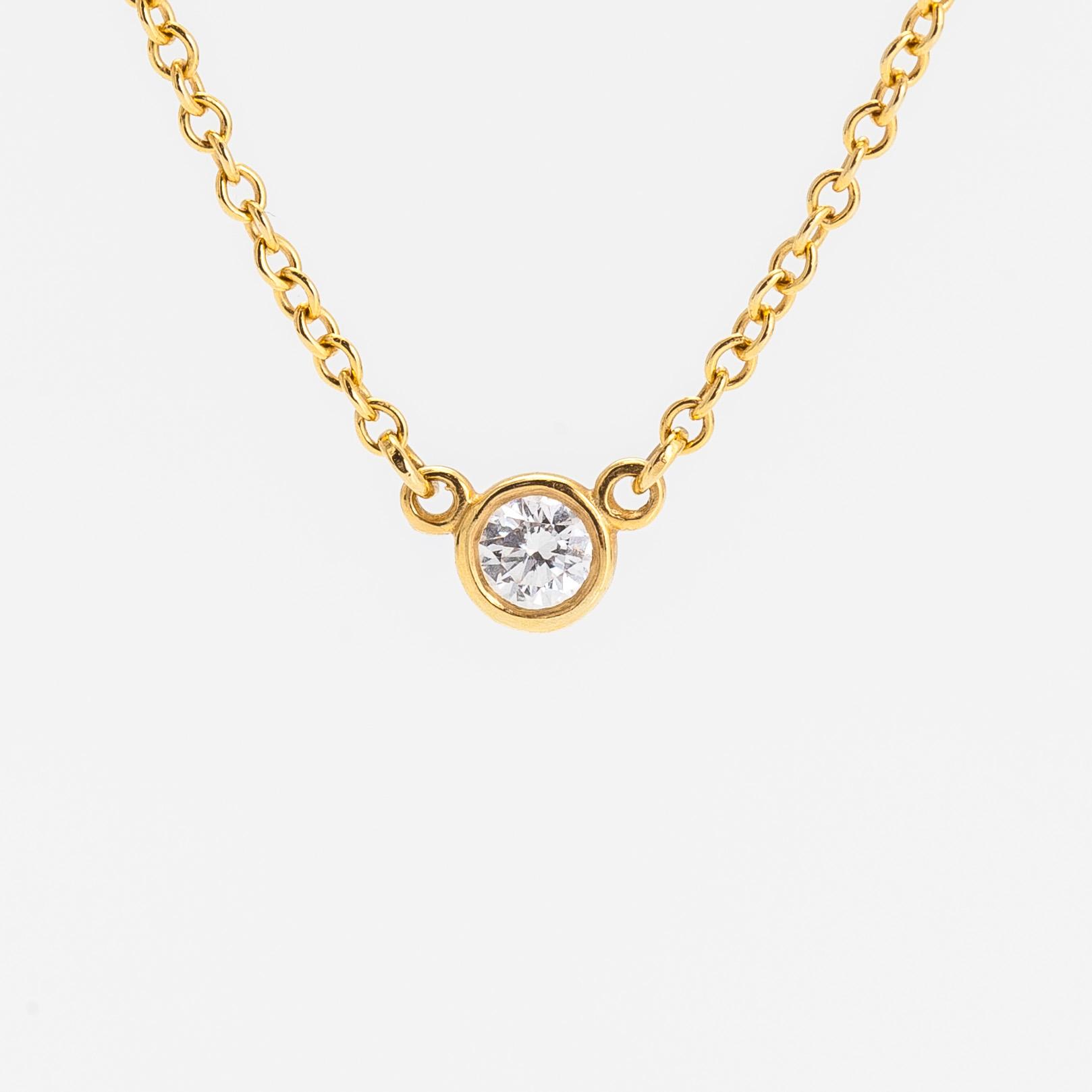 Tiffany & Co, Elsa Peretti, necklace, 'Diamonds by the Yard', 18K gold with a diamond approx. 0.05 ct.