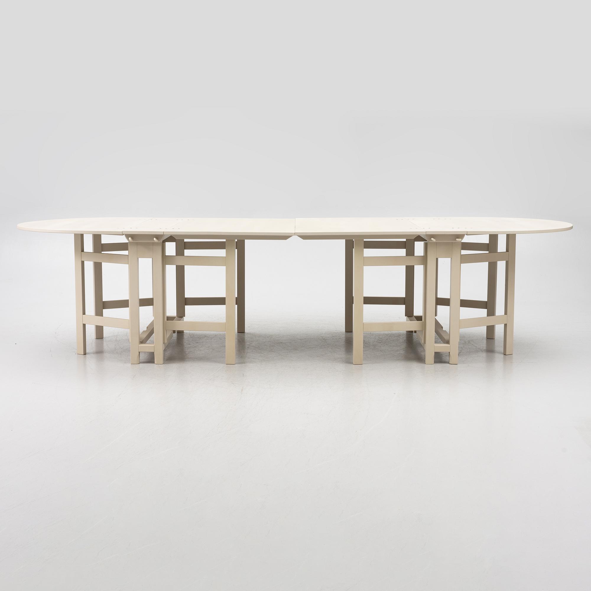 A pair of 'Bergslagen' drop-leaf tables, from Ikea's 18th-century series, 1990s.