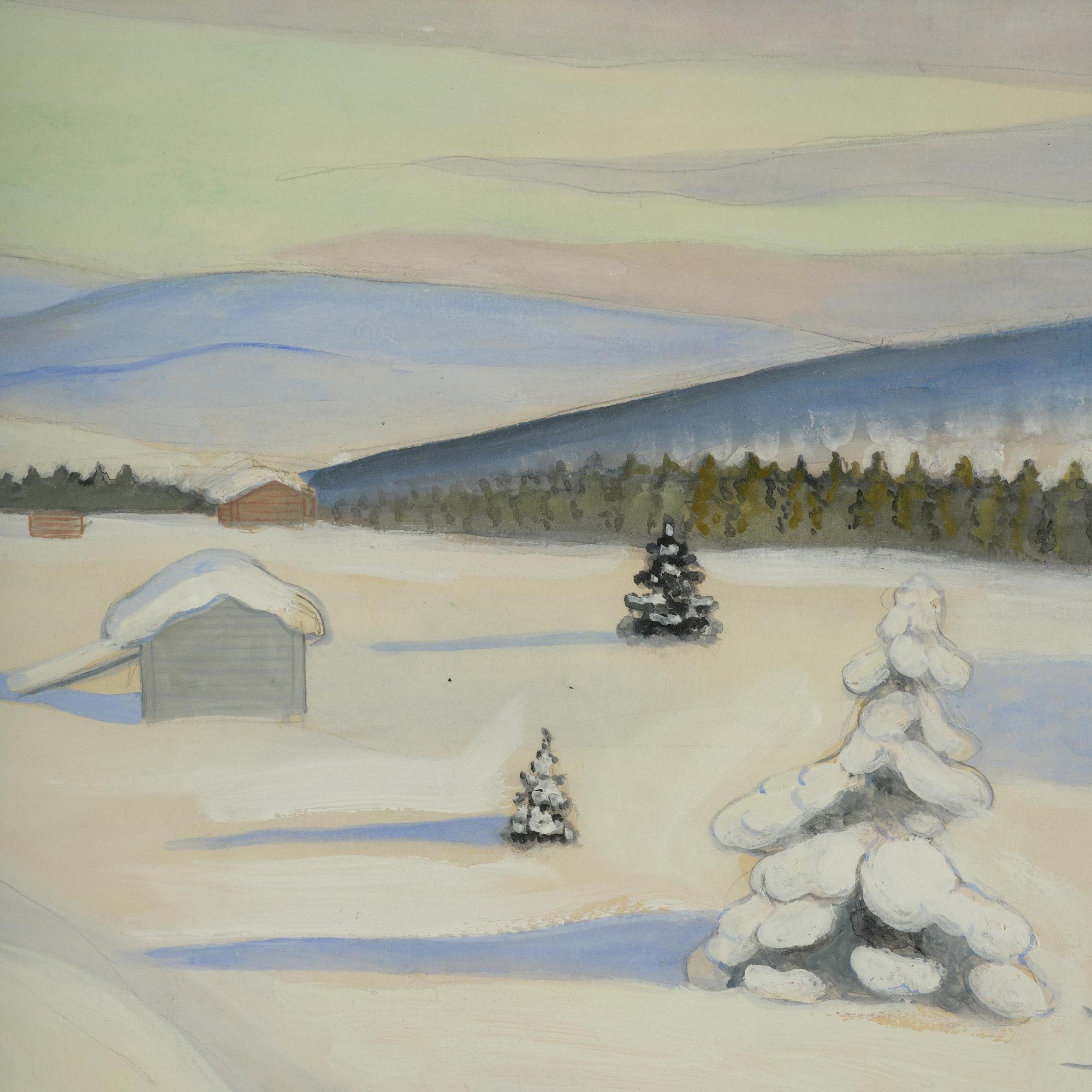 Einar Jolin, Winter landscape from Gausdal, Norway.