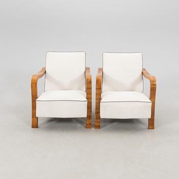 Karmstolar/Fåtöljer ett par Art Deco 1900-talets första hälft.