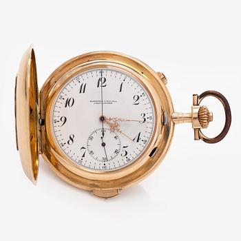 Nestor Delevaux, taskukello, savonette, minuuttirepeteeri, kronografi, 62,5 mm.