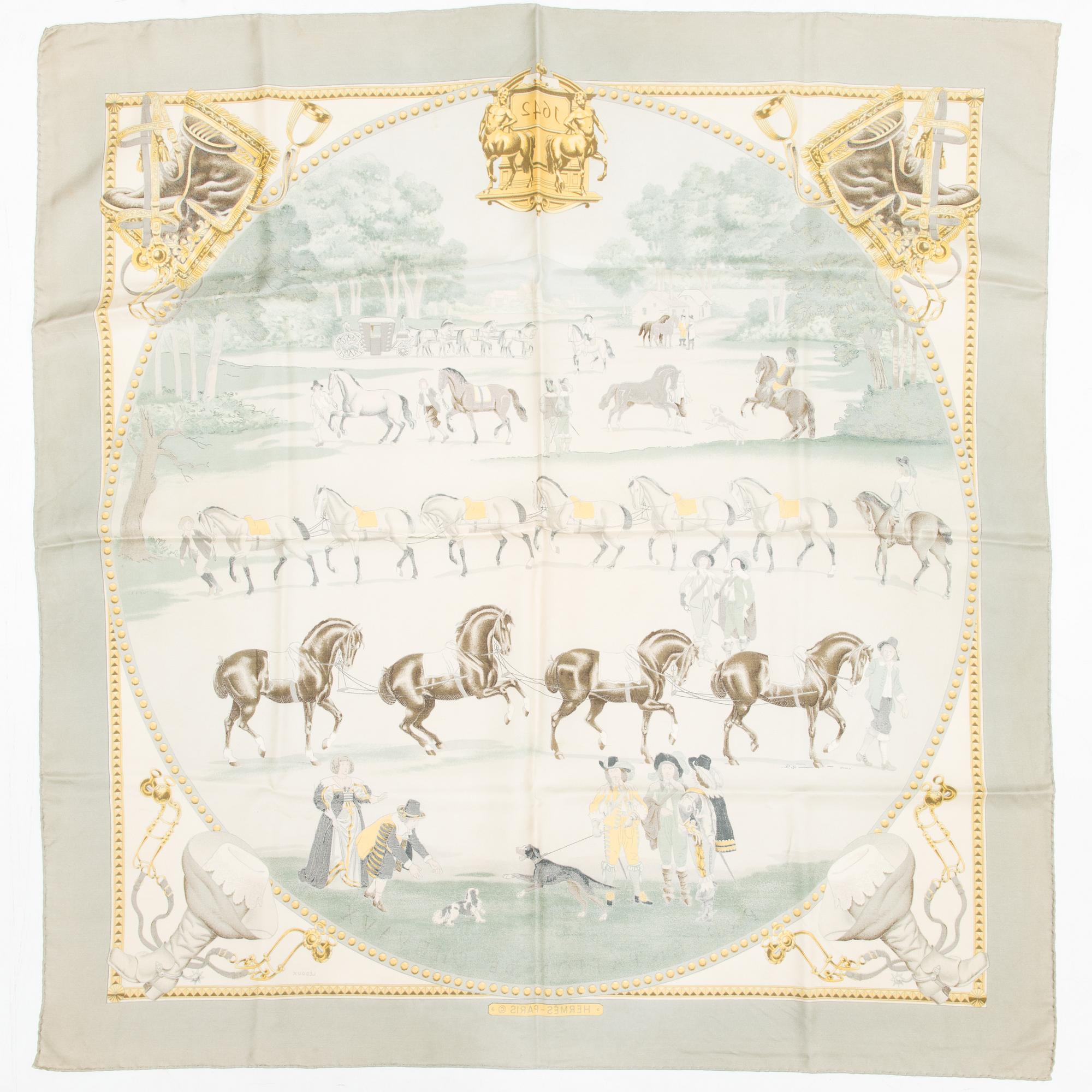 Hermès, 'Présentation de chevaux', scarf.