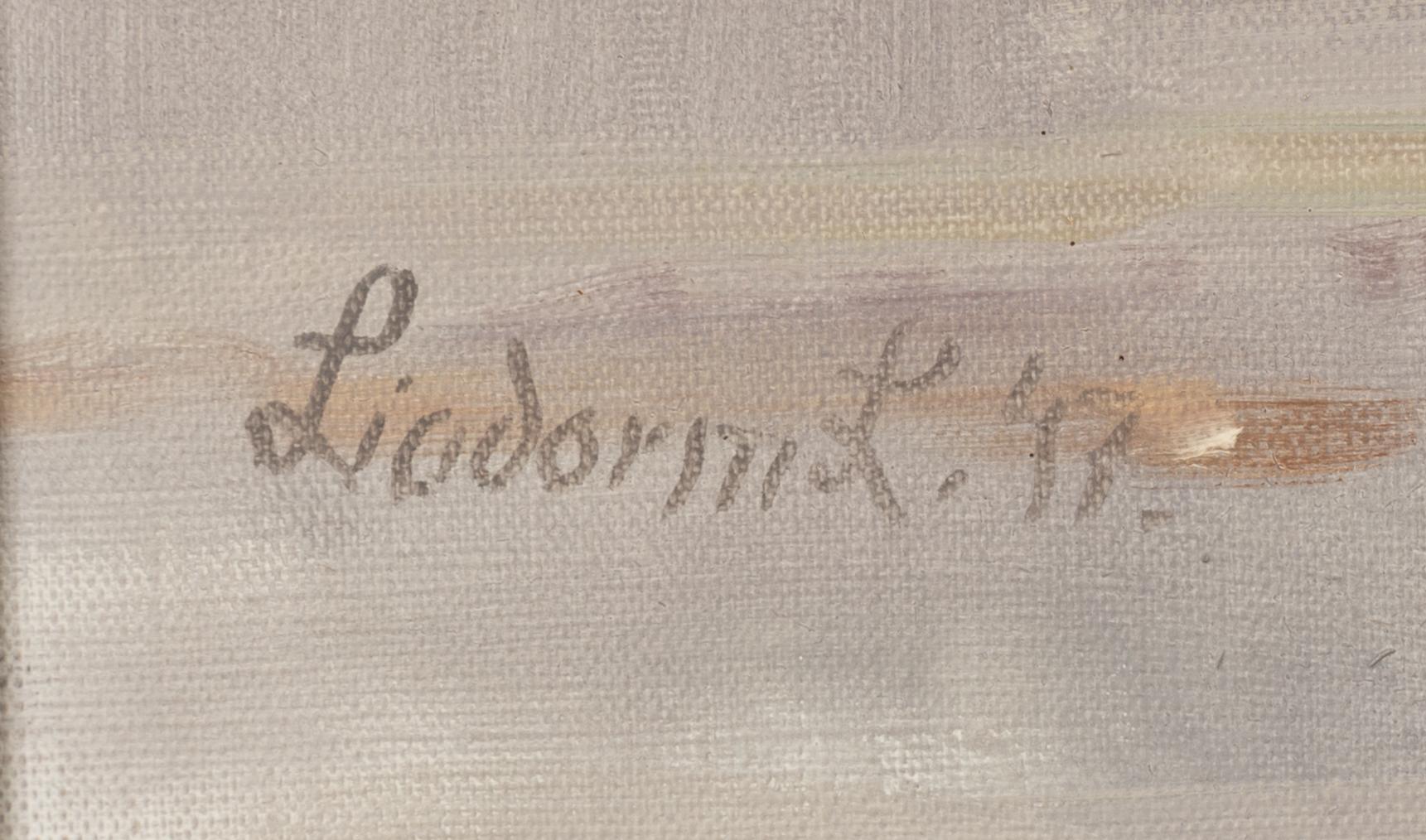 Lindorm Liljefors, oil on canvas, signed and dated -43.