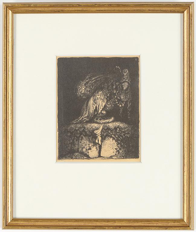 JOHN BAUER, 10 litografier, ur sviten "Troll", osignerade.
