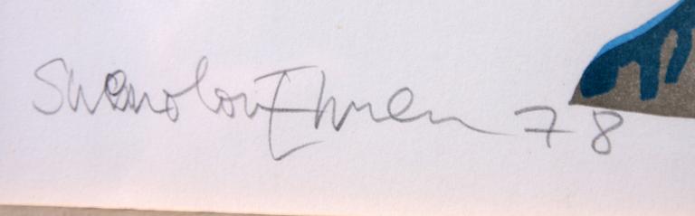 SVENOLOV EHRÉN, färglitografier, 2 st, sign och dat -84 resp -78.