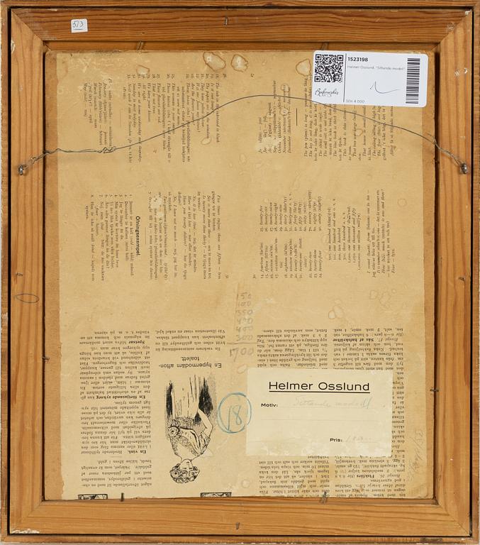 Helmer Osslund, "Sittande modell".