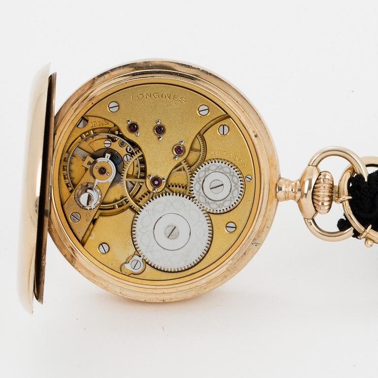 LONGINES, pocket watch, hunter, 50 mm.