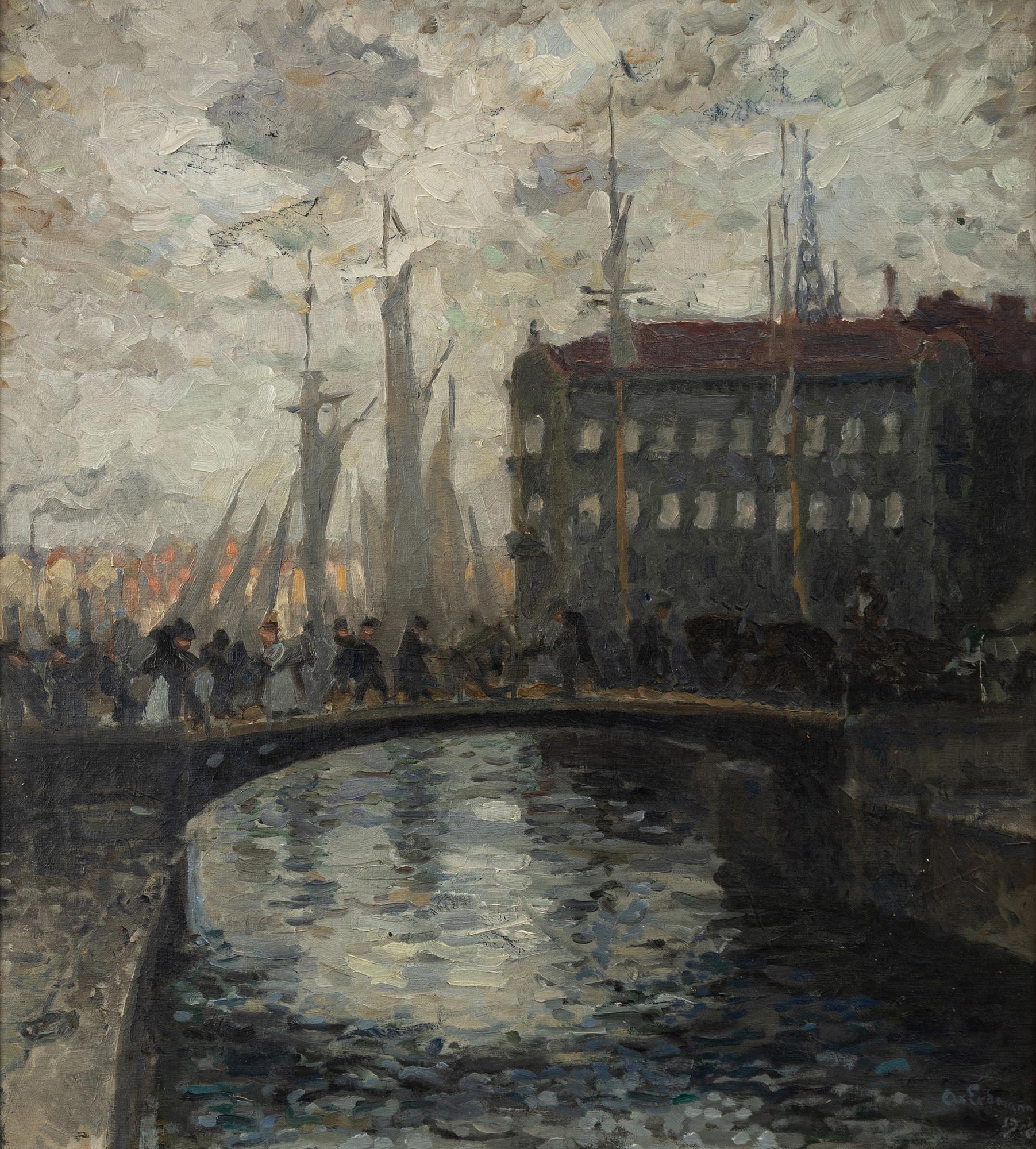 Axel Erdmann, Bustling crowd on a bridge.