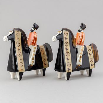 TIMO SARVIMÄKI, two ceramic figurines, Rörstrand, Sweden.