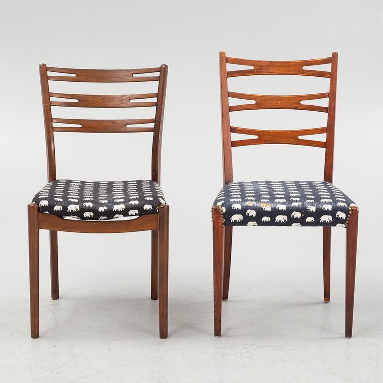 Six 'Della' chairs, Danmark, sold at IKEA, 1960's, and two similar chairs and a mid 20th century dining table.