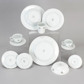 JONAS BOHLIN, servis, 66 delar, porslin, "Qvint", Rörstrand.