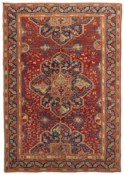 An antique Smyrna carpet, West Anatolia, c. 320 x 220 cm.