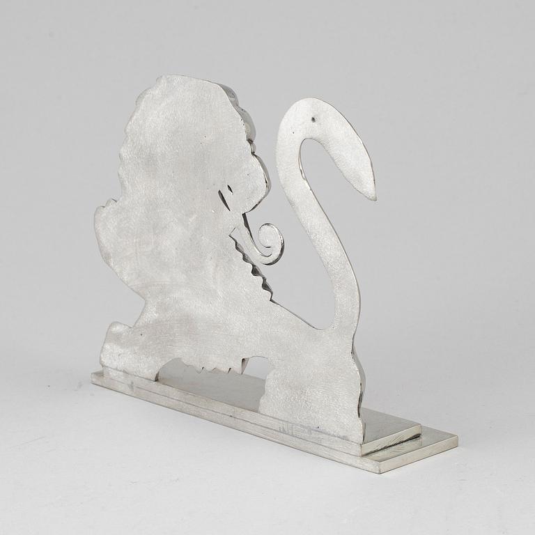 ANNA PETRUS, a pewter bookend for Svenskt Tenn, Stockholm, 2015.