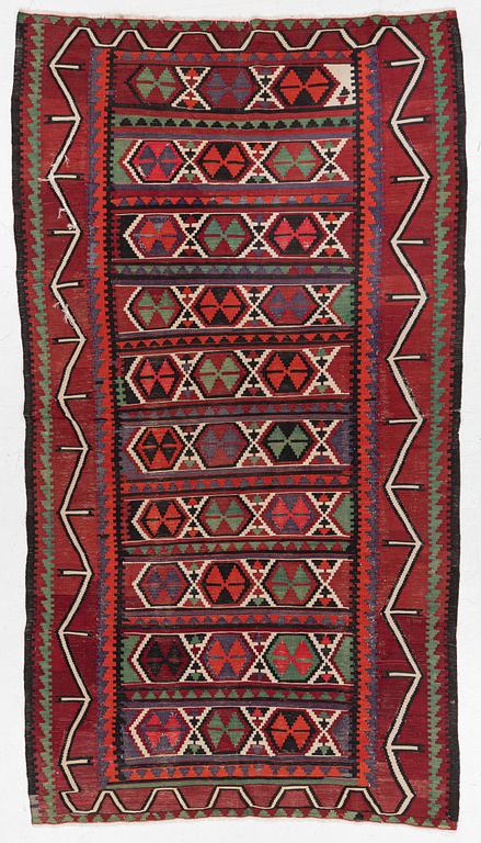 Matta, Kelim, antik/semiantik, ca 300 x 167 cm.