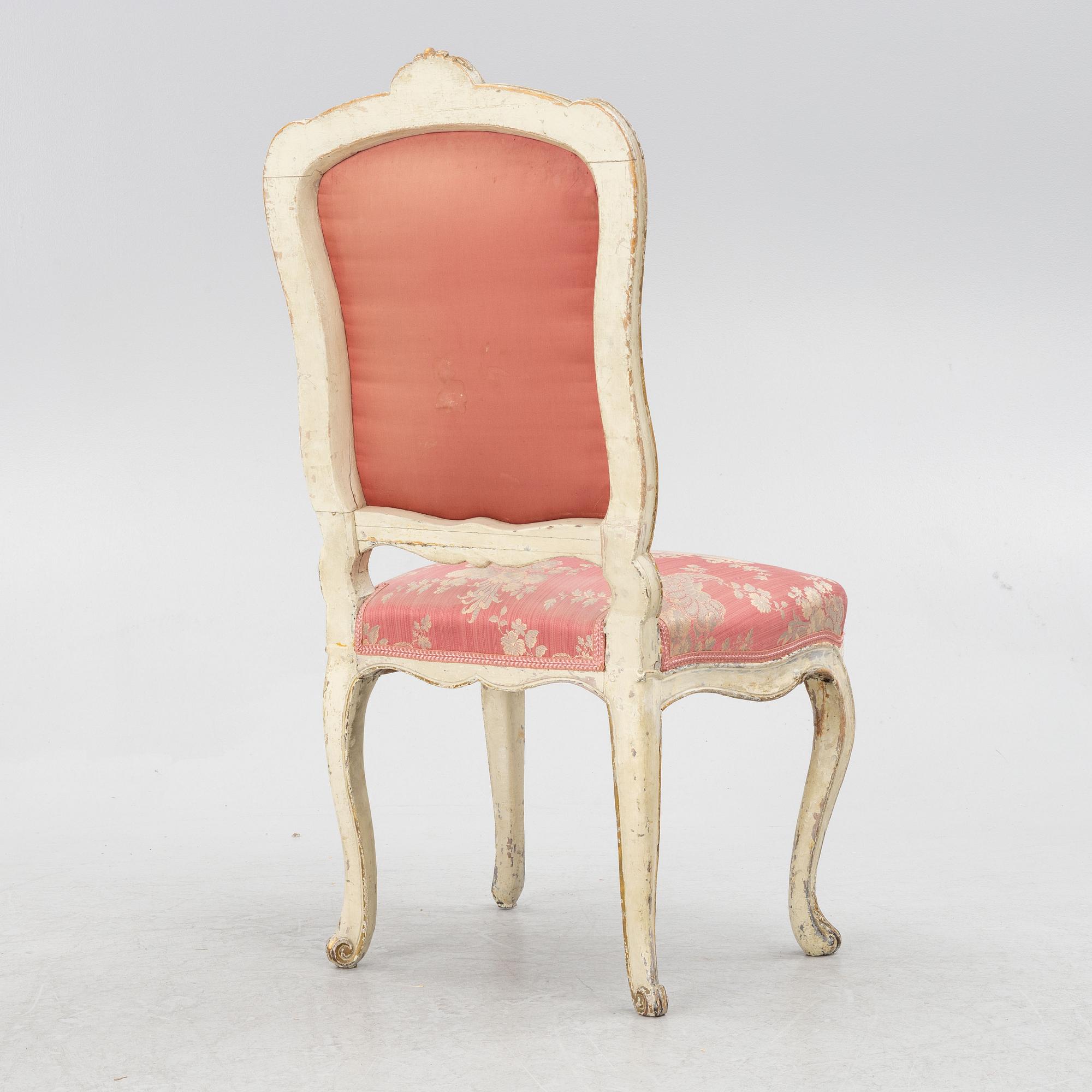 A Rococo chair, second half of the 18th century.
