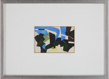 Lage Lindell · LAGE LINDELL, gouache och blandteknik på papper. Signerad L. Lindell.