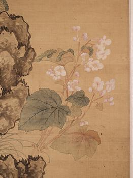 A Chinse scroll painting, signed Yun Yuancheng, possibly 18th Century.