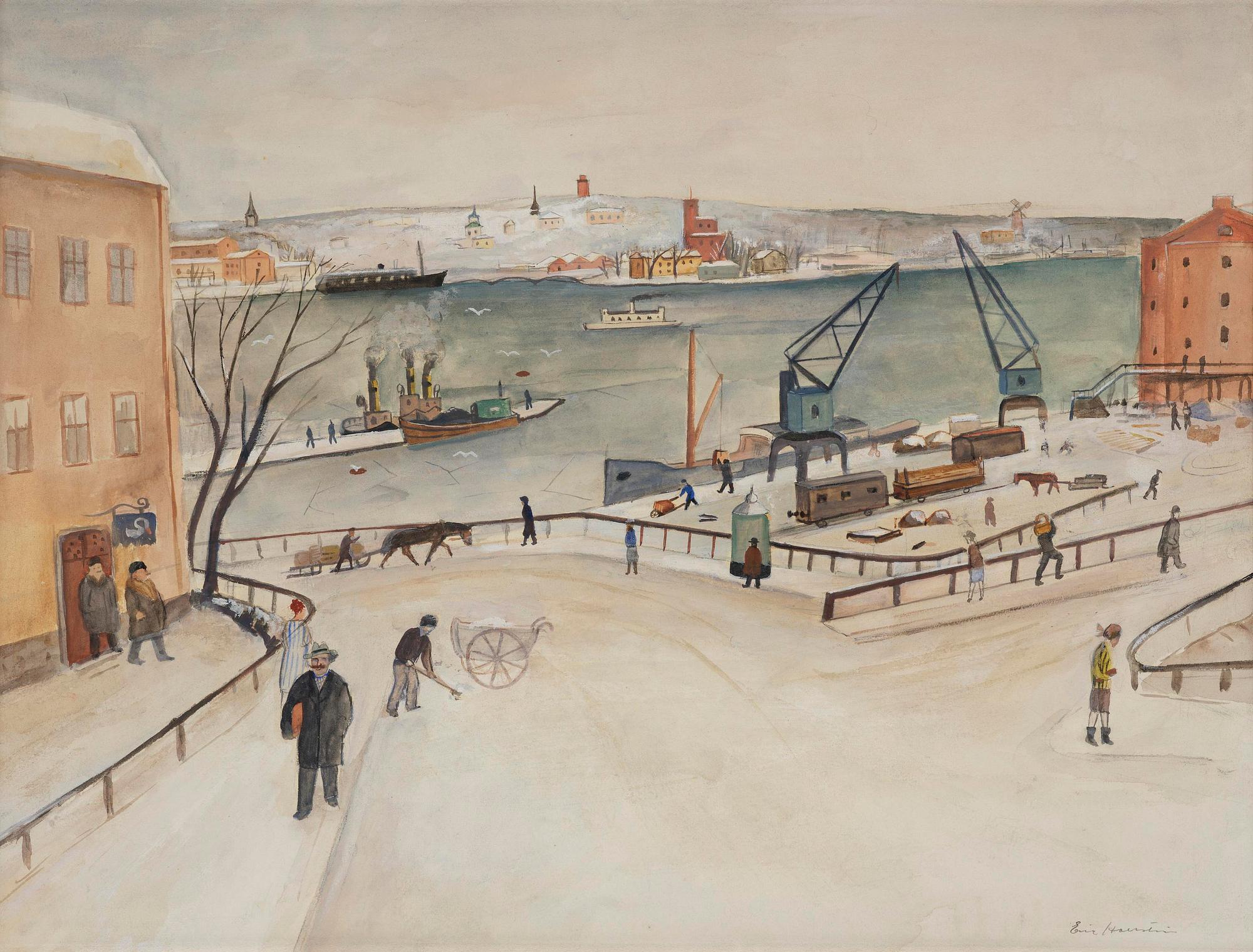 Eric Hallström, View of Skeppsholmen.
