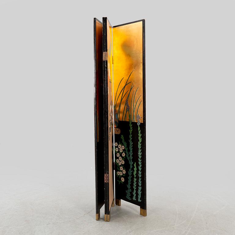 A Japanese 20th century folding screen.