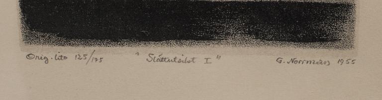 GUNNAR NORRMAN, 3 st. Litografier samt torrnål. Signerade och numrerade.