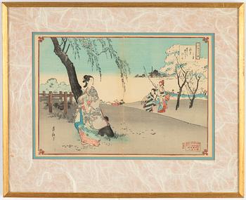 Ogata Gekko, "February", "March", and "April".