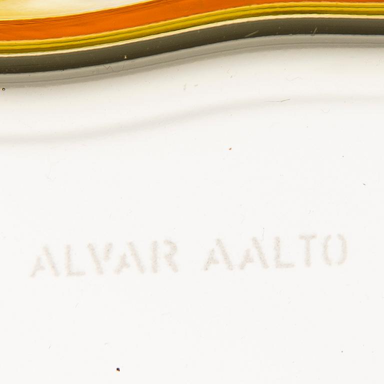 ALVAR AALTO, VASER, 3 st, glas, Iittala, 1980/90-tal.