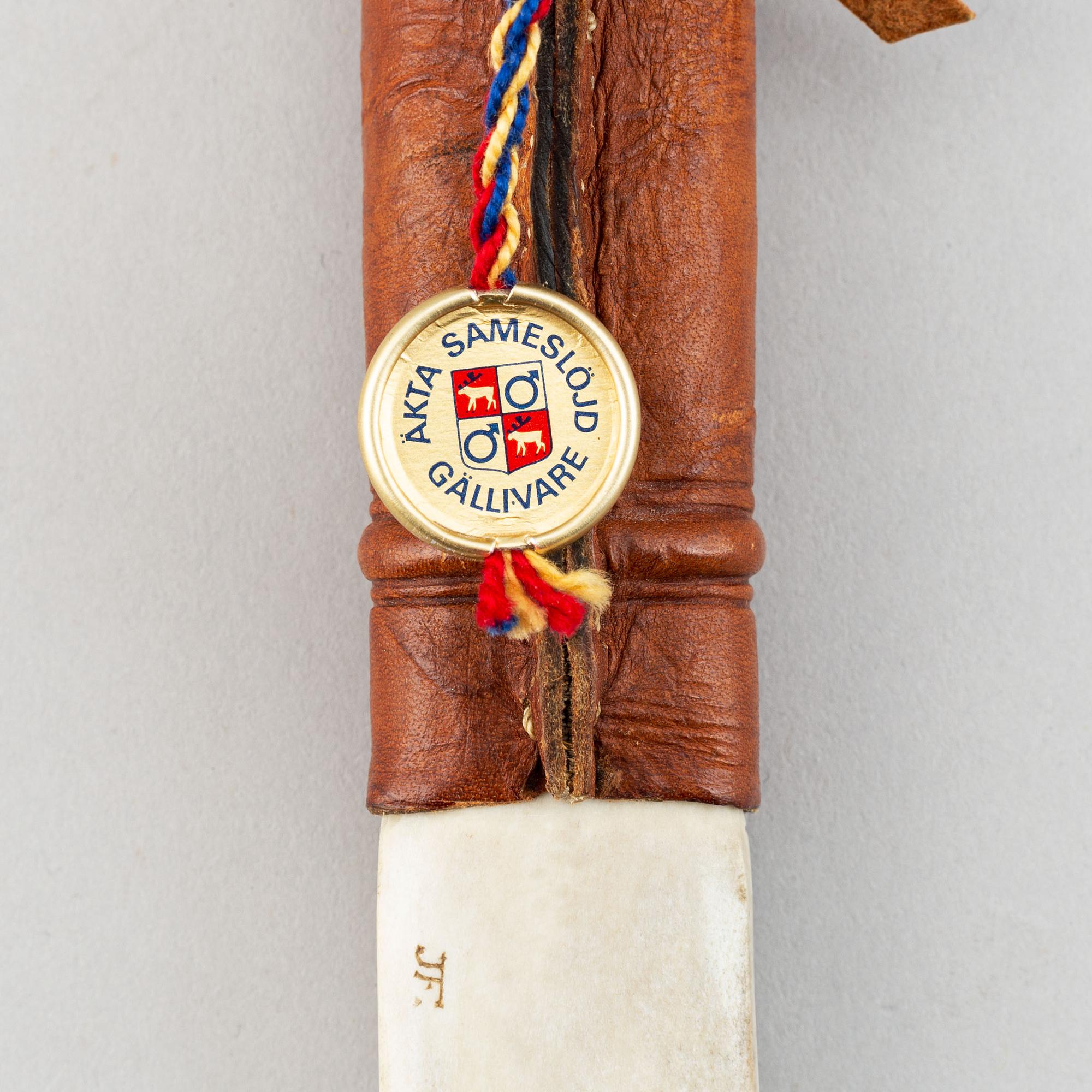 Johan Fankki, samekniv, signerad JF.